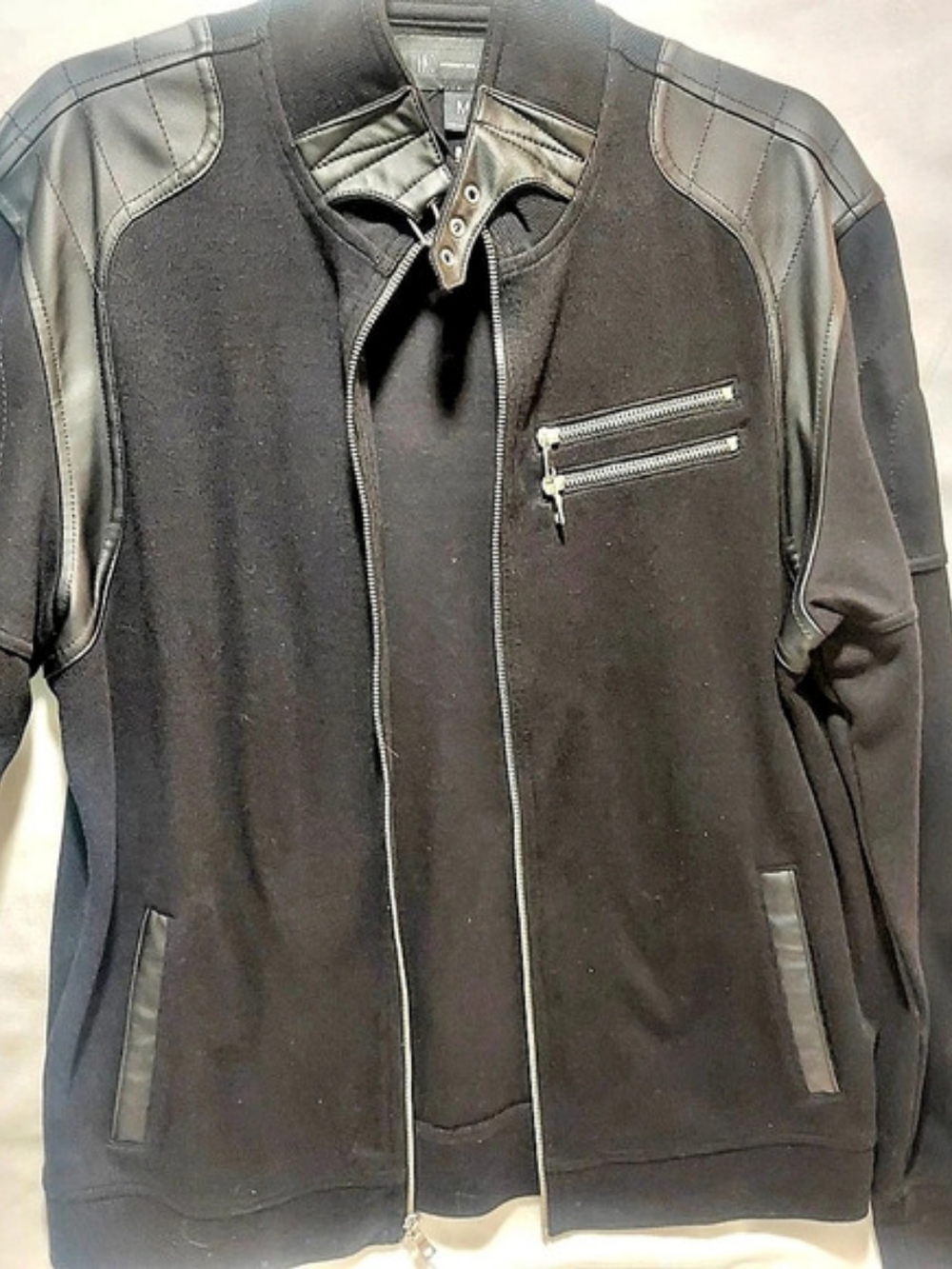 INC International Concepts Women's Black Moto Jacket Size Medium